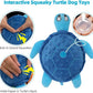 Adpartner Crinkle Dog Toys, 2 Pack Stuffed Turtle Dog Toys Squeaky Plush Dog Toy to Keep Them Busy, Interactive Dog Squeaky Toys for Small to Medium Dogs Teething Training Reduce Boredom