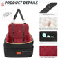 Dog Car Seat for Small Medium Dogs, Memory Foam Puppy Dog Booster Seat with Thick Cushion for Dogs Under 35lbs, Detachable Washable Pet Car Seat Travel Bed with Storage Pockets,2 Safety Belts