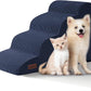 4-Step Dog Stairs and Ramp for Beds or Couches,Non-Slip Sturdy Pet Steps for Small Dogs and Cats,17.4" H,Blue