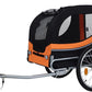Blue-Grey Large Folding Bike Trailer for Dogs – Heavy-Duty Steel Frame, 66LB Capacity Pet Carrier for All-Terrain Cycling, Jogging & Camping Adventures!