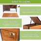 Dog House Outdoor with Bowls Weatherproof Dog Kennel with Anti-Chewing Iron Frame Dog Shelter for Small Medium Dogs