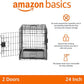 Amazon Basics Durable,Foldable Metal Wire Dog Crate with Tray, Double Door, Divider, 24 x 18 x 20 in, Black
