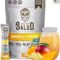 Salud 2-in-1 Energy Drink Powder + Focus, Pineapple Mango, Organic Caffeine, B6 + B12, Theanine, Clean Energy Drink Packets, Agua Fresca Mix, Non-GMO, Gluten Free, Vegan, 1g of Sugar, (15 Servings)