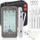 Deluxe TENS Unit Muscle Stimulator & Accessories - Non-Invasive EMS Machine for Neck & Back Pain Relief, Sciatica - Electrotherapy with 12 Modes & 20 Intensity Levels