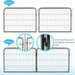 BestPet Dog Playpen Indoor 32 inch 12 Panels Metal Dog Pen Pet Dog Fence Outdoor Exercise Pen with Doors,Pet Puppy Playpen for RV Camping Yard, Black