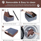 Dog Car Seat for Small Medium Dogs, Soft Fabric Dog Booster Seat with Storage Pockets, Safety Belt, Comfy Pet Car Seat Travel Bed, Removable and Washable
