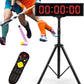 6.4FT High LED Large Timer Race Clock with Tripod Cordless Countdown/up Clock Stopwatch with IR Remote Control for Sports Race, Running Events, Marathon