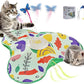 Interactive Cat Toy, Automatic Kitten Toys for Indoor Cats, Hide and Seek Cat Toy Kitten Wand Toy Cat Exercise Toys with Motion Activated, Moving Feather, Chirping