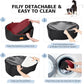 Dog Car Seat for Medium Dogs Up to 50 lbs, Pet Booster Seat for Cars SUVs and Trucks, Travel Dog Bed with Safety Strap, Thick Cushion, Non-Slip Base, Washable and Portable(Black/Red
