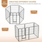 BestPet Dog Playpen Indoor 40 inch 6 Panels Metal Dog Pen Pet Dog Fence Outdoor Exercise Pen with Doors,Pet Puppy Playpen for RV Camping Yard, Black