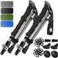 Premium Foldable Hiking Poles by USA Brand - Adjustable, Lightweight Trekking Poles Made of Aircraft Aluminum, Metal Flip Locks & Comfortable Real Cork and EVA Foam Grips