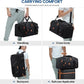 Gym Bag for Men and Women with Shoe & Laptop Compartment, 3-in-1 Sports Travel Duffel Bag Anti-Theft Weekender Carry-On Backpack for Airplane & Workout, Overnight Travel Bag,35L (Black, Medium)