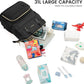 LOVEVOOK Diaper Bag Backpack, Baby Bag with Changing Station, Large Diaper Backpack for Moms Dads, Waterproof Leather Accents Baby Boy and Girl Bag for Travel Baby Essentials, Black