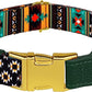AirTag Dog Collar for Small Medium Large Breed - Adjustable Cute Pattern Dog Collar with Airtag Holder - Soft Leather Tracker GPS Apple Air Tag Pet Collars (Small, 12"-15" Neck Fit, Tribal)