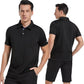 Mens Polo Shirts Short Casual Solid Stylish Dry Fit Performance Designed Collared Golf Polo Shirts for Men