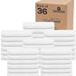 GOLD TEXTILES 36 Pack White Small Bath Towels 20x40 Inches - Cotton Blend Economy Cheap Bulk Bath Towels for Commercial Uses, Gym, Salon, Spa & Hair - Lightweight Quick Drying (36 White)