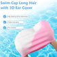 Swim Cap Long Hair,Silicone Swimming Caps with 3D Ear Cover,Waterproof Adult Swim Hats Bathing Caps for Women Men,Keep Your Hair Dry