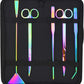 Mandala Crafts Rainbow Stainless Steel Aquascaping Tools Kit – Aquarium Plant Tools with Tweezers, Spatula, and Scissors for Fish Tanks, Hospital Tanks, Goldfish Bowls, Aquariums, and Terrariums
