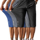 Men's Capri Pants 3/4 Joggers Gym/Workout/Hiking Below Knee Long Shorts Lightweight Quick Dry with Zipper Pockets