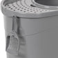 Amazon Basics Large Cat Litter Box with High Sides, Top Entry, Includes Scoop, 20.5 x 14.75 x 14.38 inches, Grey