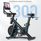 MERACH Exercise Bike, Brake Pad Stationary Bike with Exclusive App, Low Noise Indoor Cycling Bike with 300lbs Weight Capacity, Tablet Mount and Fitness Courses for Weight Loss