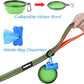 PetBonus Double Dog Leash, No Tangle Dual Leash, Reflective Walking Training Lead, 4 Comfortable Padded Handles for 2 Dogs with Collapsible Bowl and Waste Bags (Khaki Green, Large)