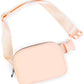 ODODOS Unisex Mini Belt Bag with Adjustable Strap Small Fanny Pack for Workout Running Traveling Hiking, Pale Coral