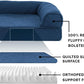 Furhaven Orthopedic Dog Bed for Large Dogs w/ Removable Bolsters & Washable Cover, For Dogs Up to 95 lbs - Quilted Sofa - Navy (Blue), Jumbo/XL