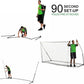QUICKPLAY Kickster Soccer Goal Range – Ultra Portable | Quick and Easy Set Up | Includes Net and Carry Bag | Available in 7 Sizes | Backyard Soccer Net for Kids & Adults [Single Goal]