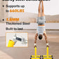 TABEKE Push Up Bar, 14'' High Steel Parallettes & Dip Bar with Full Coverage Foam Handle, Heavy-Duty Calisthenics Parallel Bars for L-Sit, Dips, Home Gym Strength Training Workout