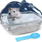 Hamster Bathtub,Hamster Bathroom,Small Animal Habitat Décor,Sand Bath Container Transparent Beds,Hamster Bed,Ice Bathtub,Sleep Pad Nest,Sand Bath Box for Small Pet Animals Cage Accessories（S）