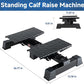 leikefitness Height Adjustable Standing Calf Raise Machine for Calf Stretching, Squat, Foot Stretch, Anti-Slip Slant Board
