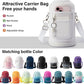 Insulated Water Bottle | Thickened Stainless Steel Vacuum Metal | Portable Sports Half Gallon Large Water Jug for Gym and Hiking with Straw, Carrier Bag, Handle Strap | BPA-Free 64 oz
