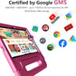 Kids Tablet 8GB+64GB, 10 Inch Android 14 Tablet for Kids 6000mAh with Case, WiFi 6, Bth 5.2, Dual Camera, GPS Pre-Installed Parental Controls, Kids Space & Family Link Great Gift for Toddler Children