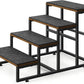 Dog Stairs for High Beds 4 Steps Dog Stairs for Small Medium Dogs Pet Stairs/Steps for Puppy, Cats, and Dogs, Easy to Walk on Dog Step for Beds and Cars