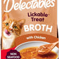 Hartz Delectables Savory Broths NonSeafood Chicken Lickable Wet Cat Treats, 12 Count