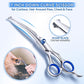 Gimars 7.0in Professional 4CR Stainless Steel Safety Round Tip 6 in 1 Dog Grooming Scissors Heavy Duty Titanium Coated Pet Grooming Scissor for Dogs, Cats and Other Animals