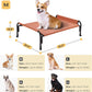 Veehoo Elevated Dog Bed, Outdoor Raised Dog Cots Bed for Medium Dogs, Cooling Camping Elevated Pet Bed with Slope Headrest for Indoor and Outdoor, Washable Breathable, Medium, Red, CWC2204