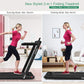 GYMAX Walking Pad, 2.25HP Dual Display Foldable Treadmill for Home with Remote/Smart App Control, Portable Compact Treadmill for Office Under Desk, Folding Running Machine for Small Spaces