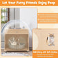 Tangkula Litter Box Enclosure, Hidden Cat Washroom with Drawer, Sisal Scratching Doors, Adjustable Metal Feet, Modern Cat Litter Cabinet Storage Bench, Double Enclosed Litter Box Furniture