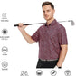 Men's Golf Polo Shirts Short Sleeve Striped Performance Moisture Wicking Dry Fit Golf Shirts for Men