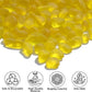 Sea Glass Stones - 0.9LB Yellow Frosted Glass Pebbles Gemstones - Perfect for Aquarium Rocks, Fish Tank Gravel, Vase Fillers, DIY Crafts, and Home Decor