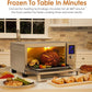 Nuwave Bravo XL Air Fryer Toaster Smart Oven, 12-in-1 Countertop Grill/Griddle Combo, 30-Qt XL Capacity, 50F-500F adjustable in precise 5F increments, Integrated Smart Thermometer, Linear T Technology