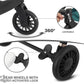 MoNiBloom 3 in 1 Pet Stroller with Adjustable Handle, Jogging Stroller w/Detachable Carrier & Lightweight Aluminum Frame for Dogs Cats, Hunter Green
