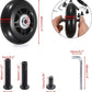 OwnMy 80mm x 23mm Luggage Wheels Replacements - Set of 2 Mute Suitcase Replacement Wheels with Black Screws Axles Bearings, Rotatable Rubber Luggage Suitcase Swivel Wheel Kit