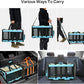 MILADA Large Cat Carrier for 2 Cats, Soft Big Pet Carrier with Wheels, Double Cat Carrier on Wheels, Rolling Pet Carrier for Travel Hiking Shopping and Camping（Not for Air Travel）, Blue