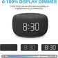 Buffbee Sound Machine & Alarm Clock 2-in-1, 0-100% Clock Face Brightness, Bottom Colored Light, Sleep Timer, Precise 30-Level Volume Control White Noise Machine