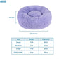 Best Pet Supplies Round Donut Dog Bed with Plush Faux Fur Fabric, Calming, Anti-Anxiety Cushion for Indoor Pets, Slip-Resistant Base, Soft Ergonomic Support - Lavender, 30x30x8''