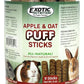 Apple & Oat Puff Sticks (6 oz.) - Healthy Natural High Fiber Chew Treat Made with Oat Hay - Rabbits, Guinea Pigs, Hamsters, Chinchillas, Degus, Prairie Dogs, Squirrels, Skunks, Opossums, Small Pets