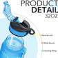Hyeta 32 oz Water Bottles with Times to Drink and Straw, Motivational Water Bottle with Time Marker, Leakproof, Drinking Sports Water Bottle for Fitness, Gym and Outdoor